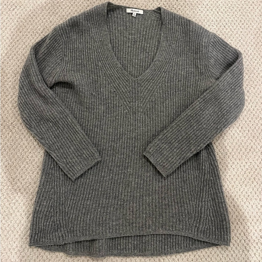 Madewell V Neck Wool Sweater